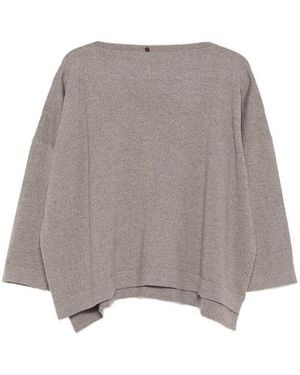 Daniela Gregis Wool Boat-Neck Jumper - Grey