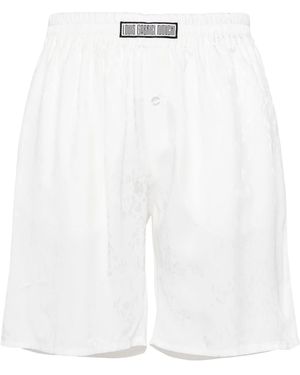 Louis-Gabriel Nouchi Patterned-Jacquard Shorts - White