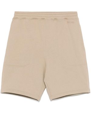 ZEGNA Logo-Embroidered Track Shorts - Natural