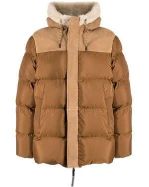 UGG ugg(r) Shasta Genuine Shearling Wind & Water Resistant 700 Fill Power Down Puffer Jacket - Brown