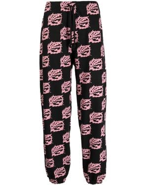 Rassvet (PACCBET) Graphic-print Cotton Track Trousers - Black
