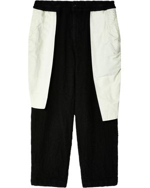 COMME DES GARÇON BLACK Two-Tone Trousers - Black