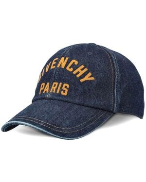 Givenchy Denim Logo-Embroidered Cap - Blue