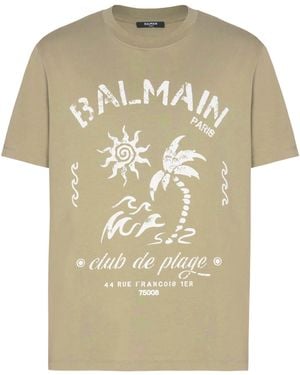 Balmain Short-Sleeve Crew-Neck T-Shirt - White