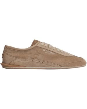 Dolce & Gabbana Calfskin Lipari Plus Sneakers - Brown