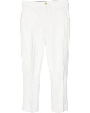 COMME DES GARÇON BLACK Cropped Slim-Cut Trousers - White