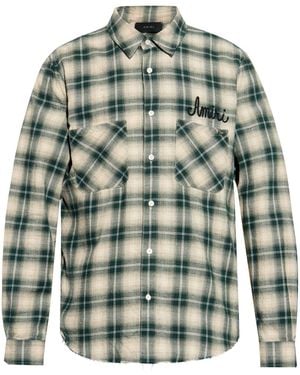 Amiri Shirt With Check Pattern - Green