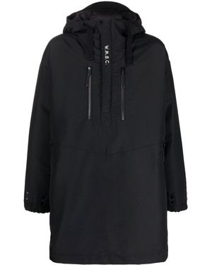 White Mountaineering Half Zip-Up Padded Coat - Black