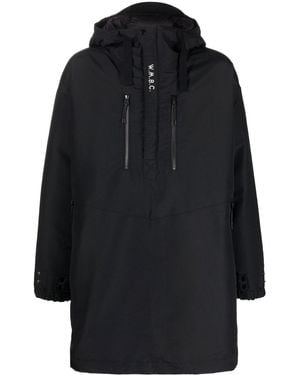 White Mountaineering Half Zip-Up Padded Coat - Black