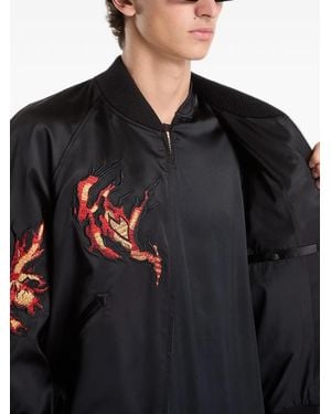 Y-3 Embroidered Zip-Up Jacket - Black