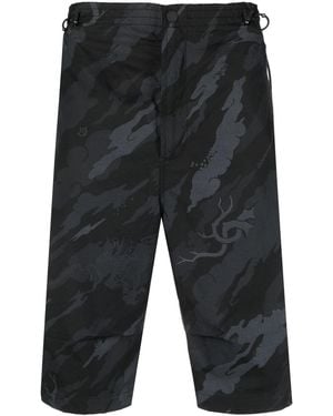 Maharishi Camouflage-print Shorts - Grey