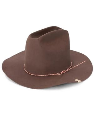 Visvim Rope-Detail Wide-Brim Hat - Brown