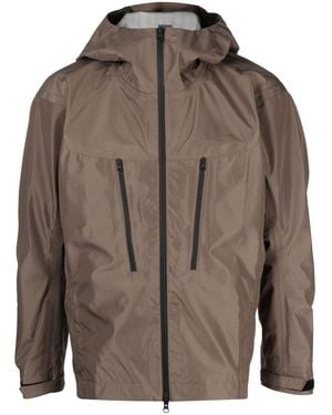GR10K Slouchy-Hood Long-Sleeve Jacket - Brown