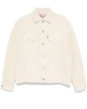 Junya Watanabe X Levi's Aran-Knit Cardigan - Natural
