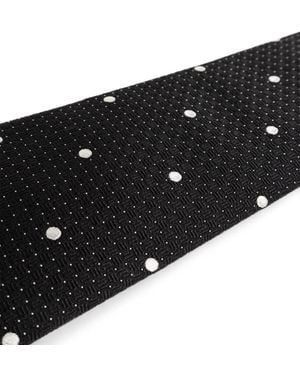 Dolce & Gabbana Polka-Dot Silk Tie - Black