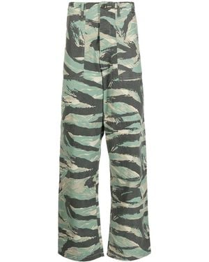 Maharishi Camouflage-Print Straight-Leg Trousers - Green