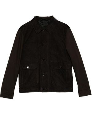 Brioni Suede Leather Jacket - Black