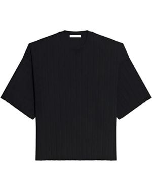 Helmut Lang Ribbed T-Shirt - Black