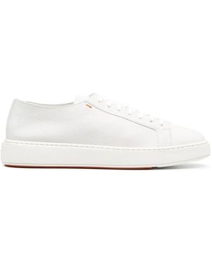 Santoni Leather Trainers - White