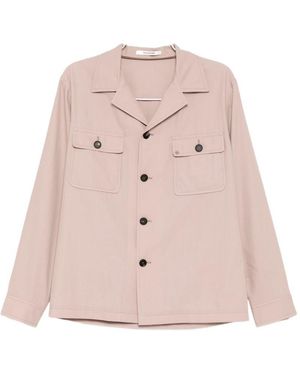 Tagliatore Camp-Collar Shirt - Pink