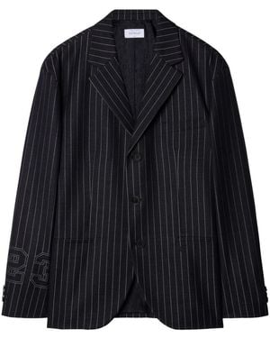Off-White c/o Virgil Abloh 23-print Pinstriped Blazer - Black