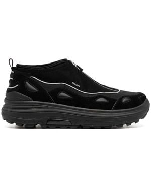 Suicoke Akk-Zip Panelled Trainers - Black
