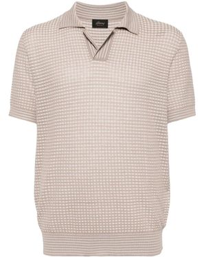 Brioni Knitted Polo Shirt - White