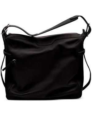 Bonastre Rider L Zip Leather Shoulder Bag - Black