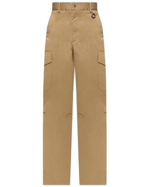 Moncler Wide Trousers - Natural