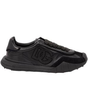 Dolce & Gabbana Dg Athletic Logo Low-Top Sneakers - Black
