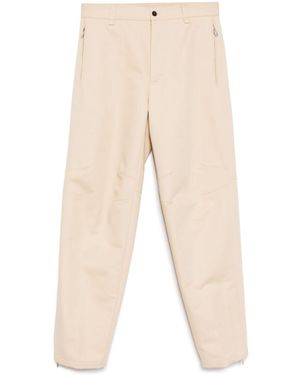 Lanvin Zipped Hem Tapered Trousers - Natural