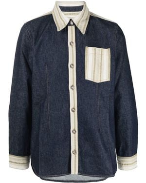 Wales Bonner Miles Denim Shirt - Blue
