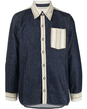 Wales Bonner Miles Denim Shirt - Blue