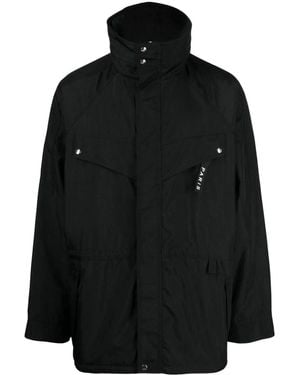 Givenchy Logo Print Parka Jacket - Black