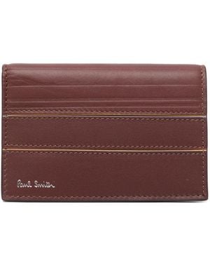 Paul Smith Striped Leather Wallet - Purple