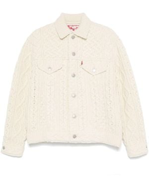 Junya Watanabe X Levi's Aran-Knit Cardigan - Natural