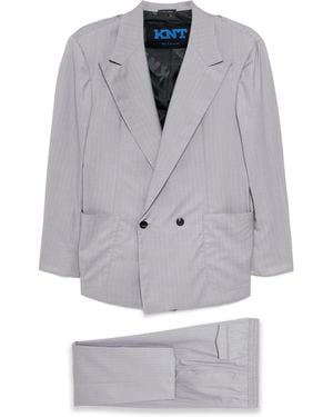 Kiton Pinstripe Suit - Gray