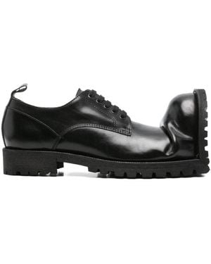 Comme des Garçons Asymmetric Lace-Up Shoes - Black