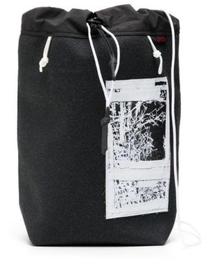 GR10K Patch-Detail Messenger Bag - Black