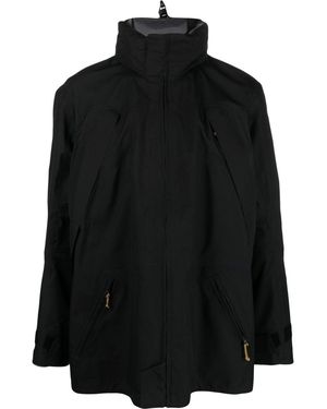 GR10K High-Neck Zip-Fastening Parka Jacket - Black
