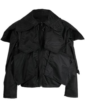 McQ Oversize-Pointed-Pocket Jacket - Black