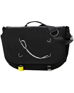 Porter-Yoshida and Co Chain-Detail Messenger Bag - Black