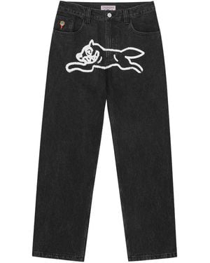 ICECREAM Running Dog Graphic-Printed Jeans - Black