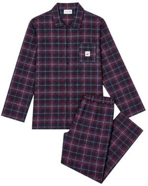 Lacoste Check-Print Pyjamas - Blue