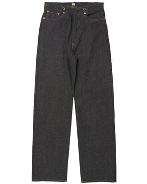 TAIGA TAKAHASHI Buckle-Strap Straight-Leg Jeans - Grey