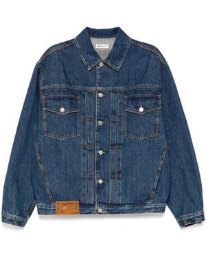 Bally Button-Up Denim Jacket - Blue
