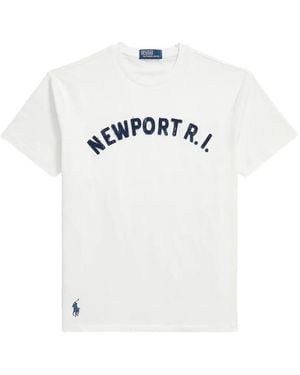 Polo Ralph Lauren Graphic-Appliqué T-Shirt - White