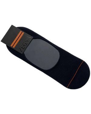 ZEGNA Stripe-Detail Socks - Blue