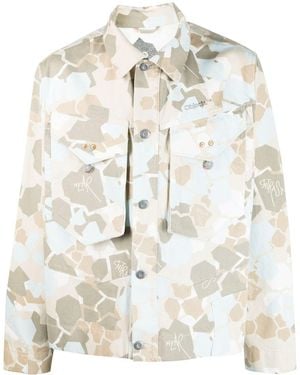 Objects IV Life Camouflage-Pattern Denim Jacket - Natural