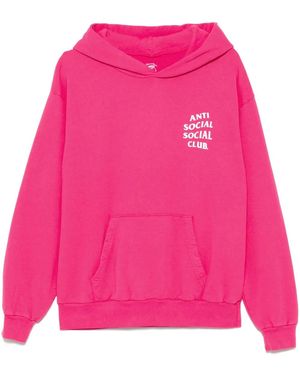 ANTI SOCIAL SOCIAL CLUB Logo-Print Hoodie - Pink